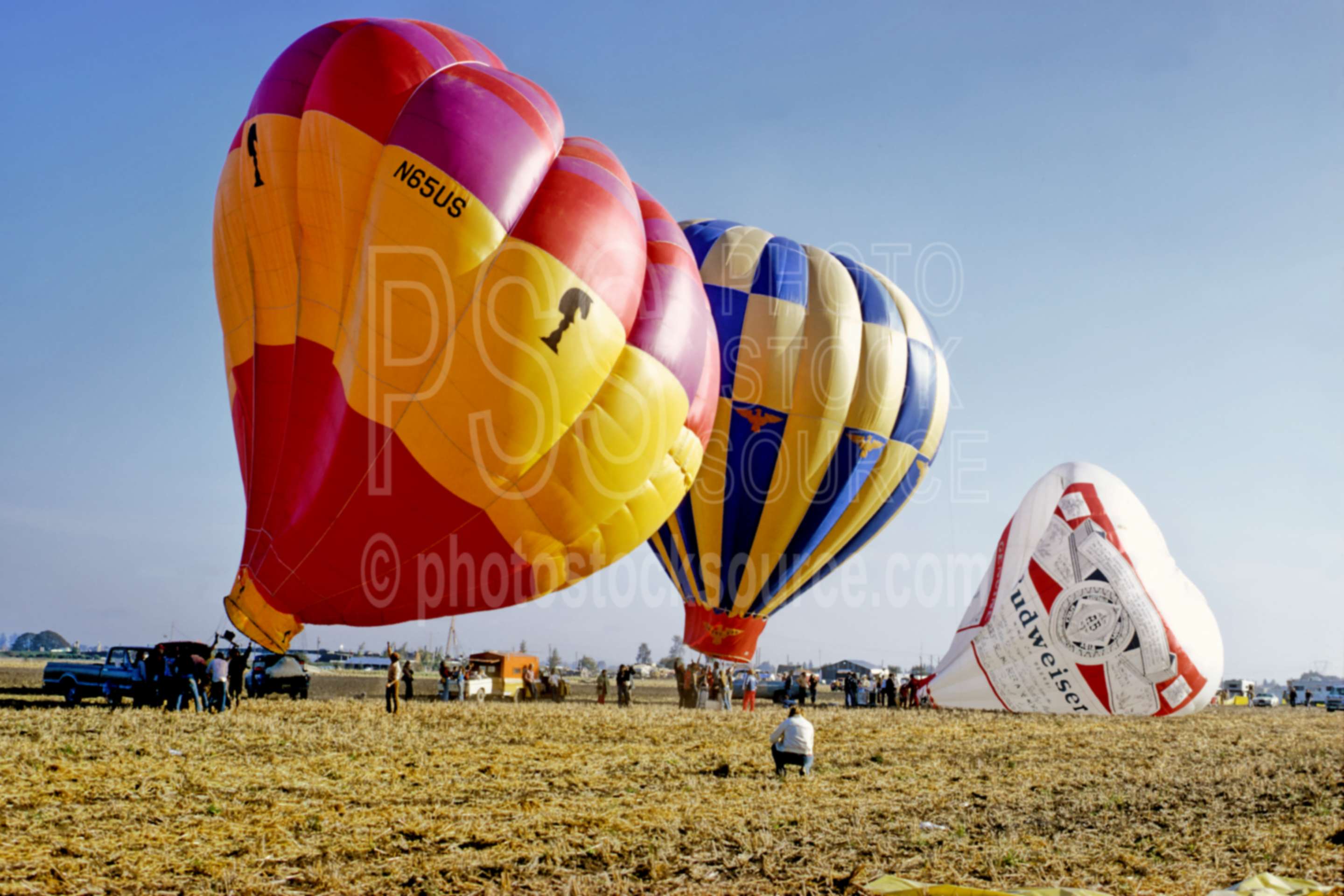 Erecting Balloons,color,usas,aeronautics