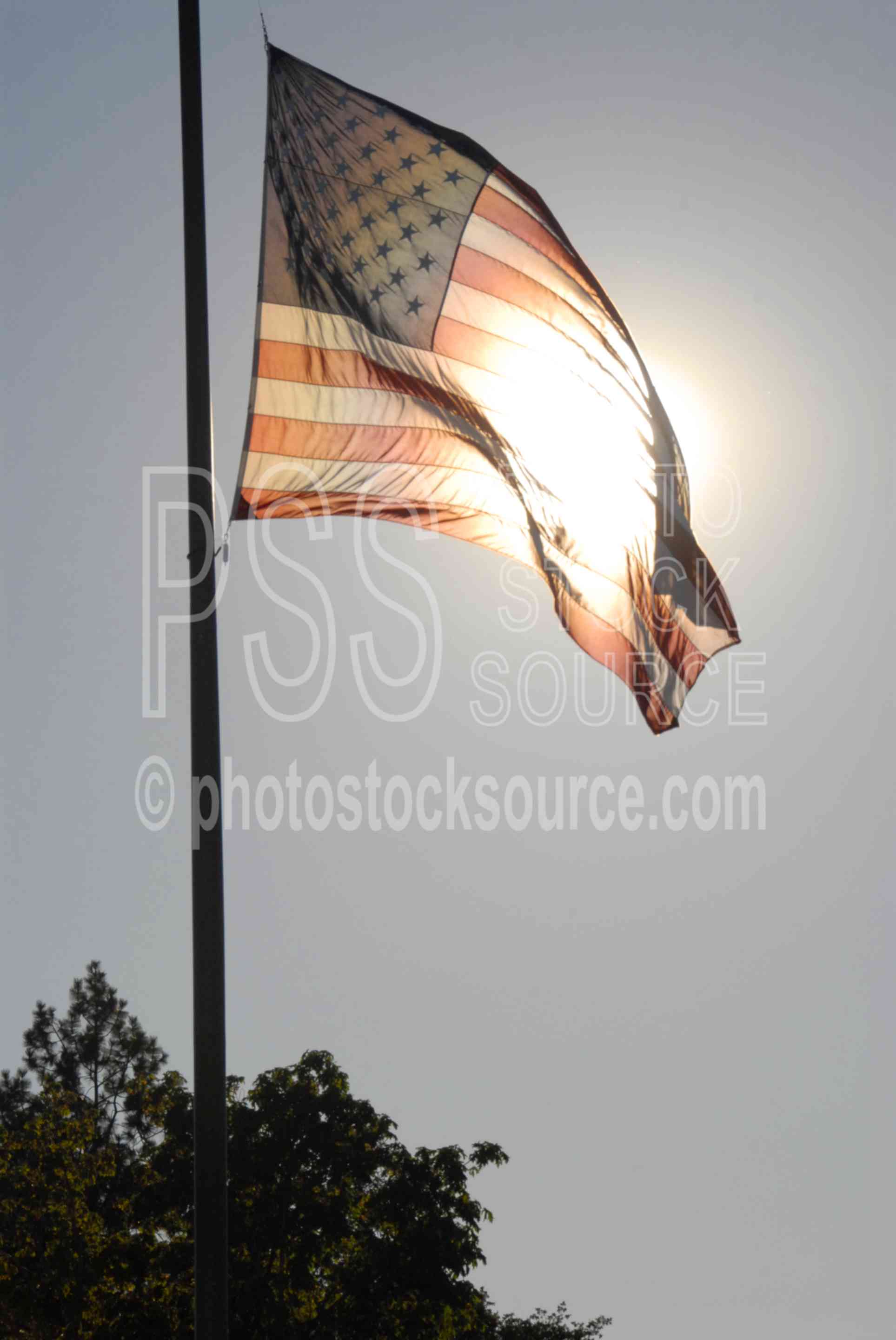 Skinners Butte Flag,flag,flying,sun,sunshine,patriotic,american flag,stars and stripes,sun moon sky