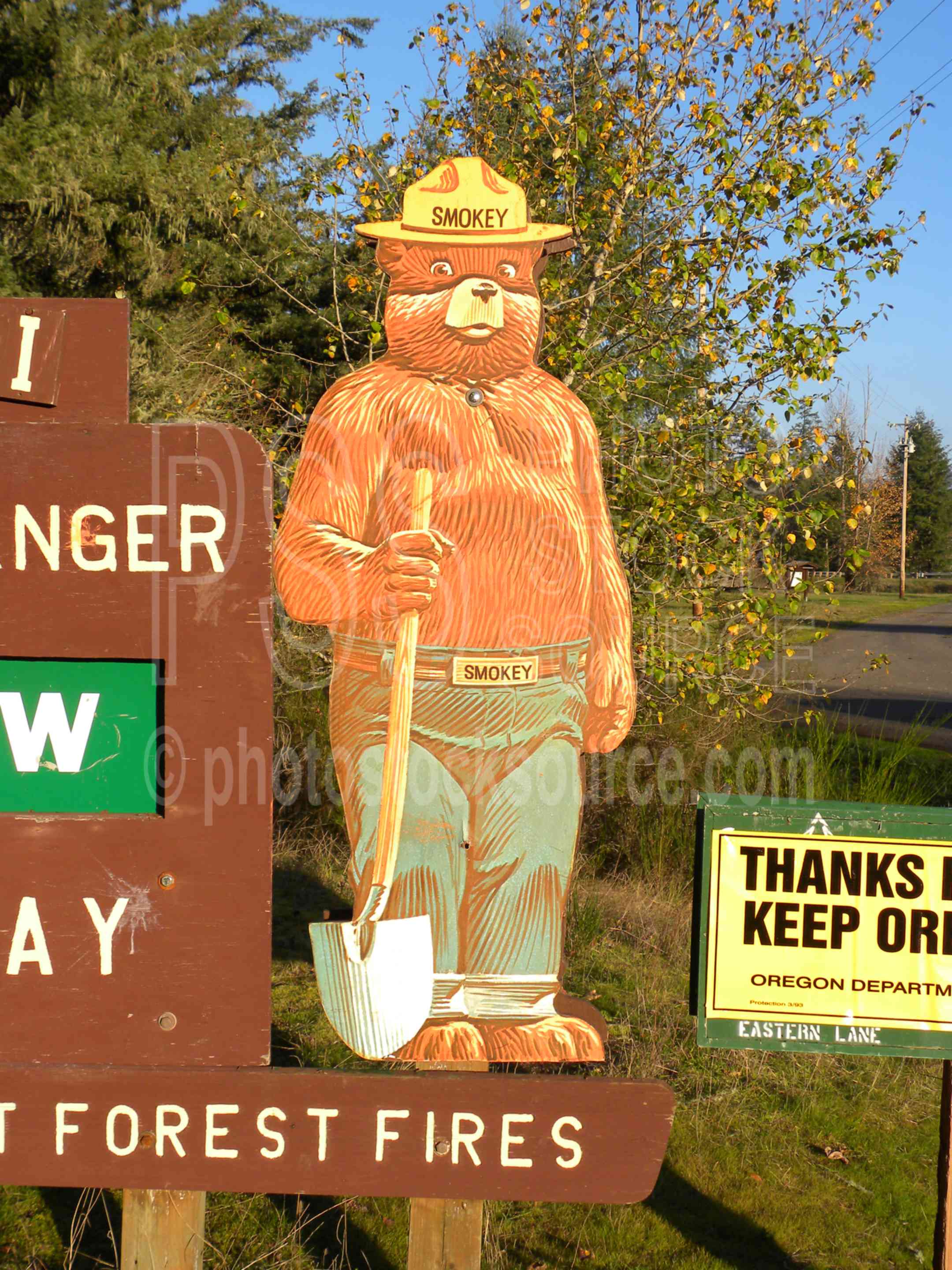 Smokey Bear Sign,fire,fire danger,sign,smokey bear,mascot,ranger,shovel,forest fires,prevent
