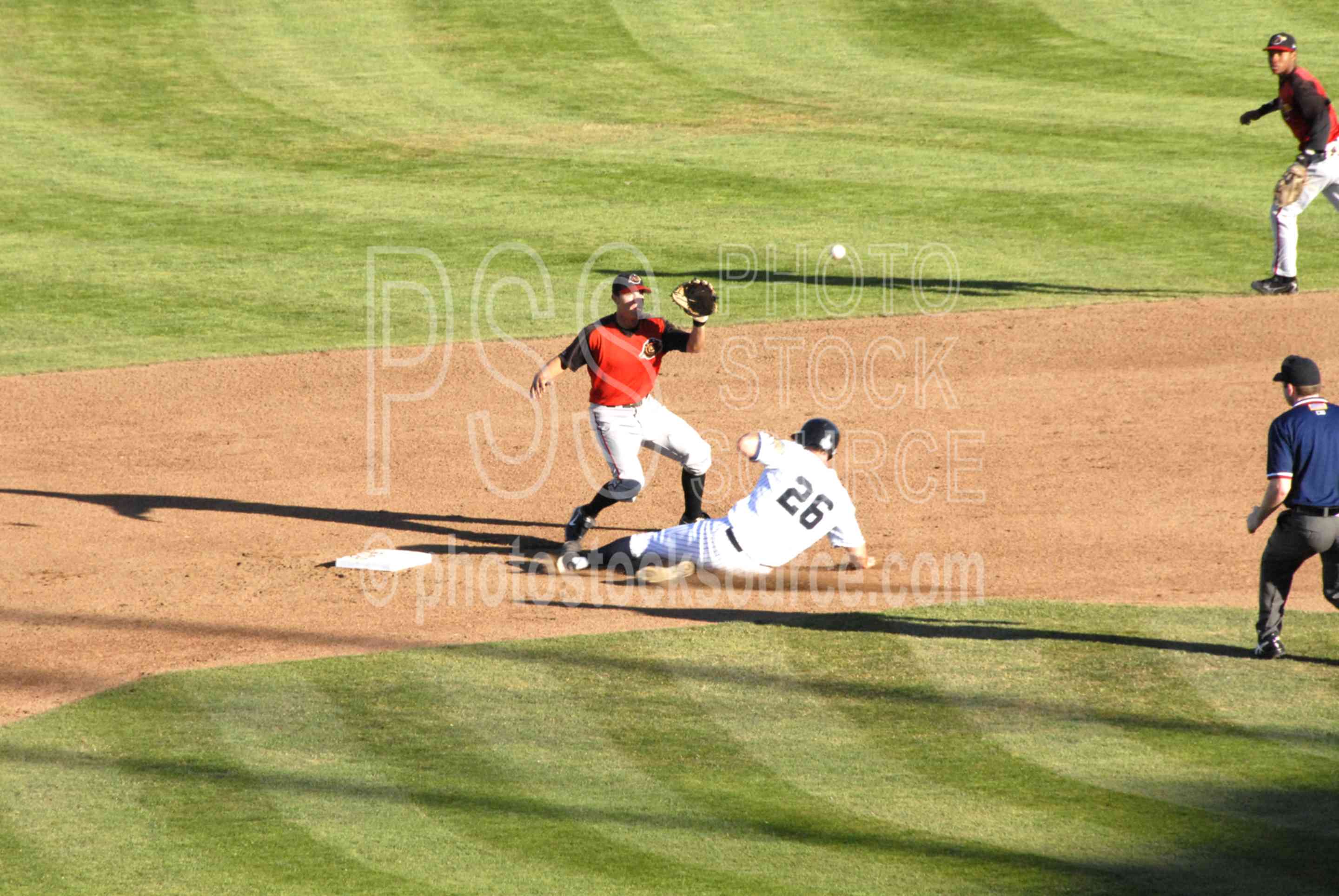 Safe at Second Base,baseball,umpire,runner,ball player,game,emeralds,eugene emeralds