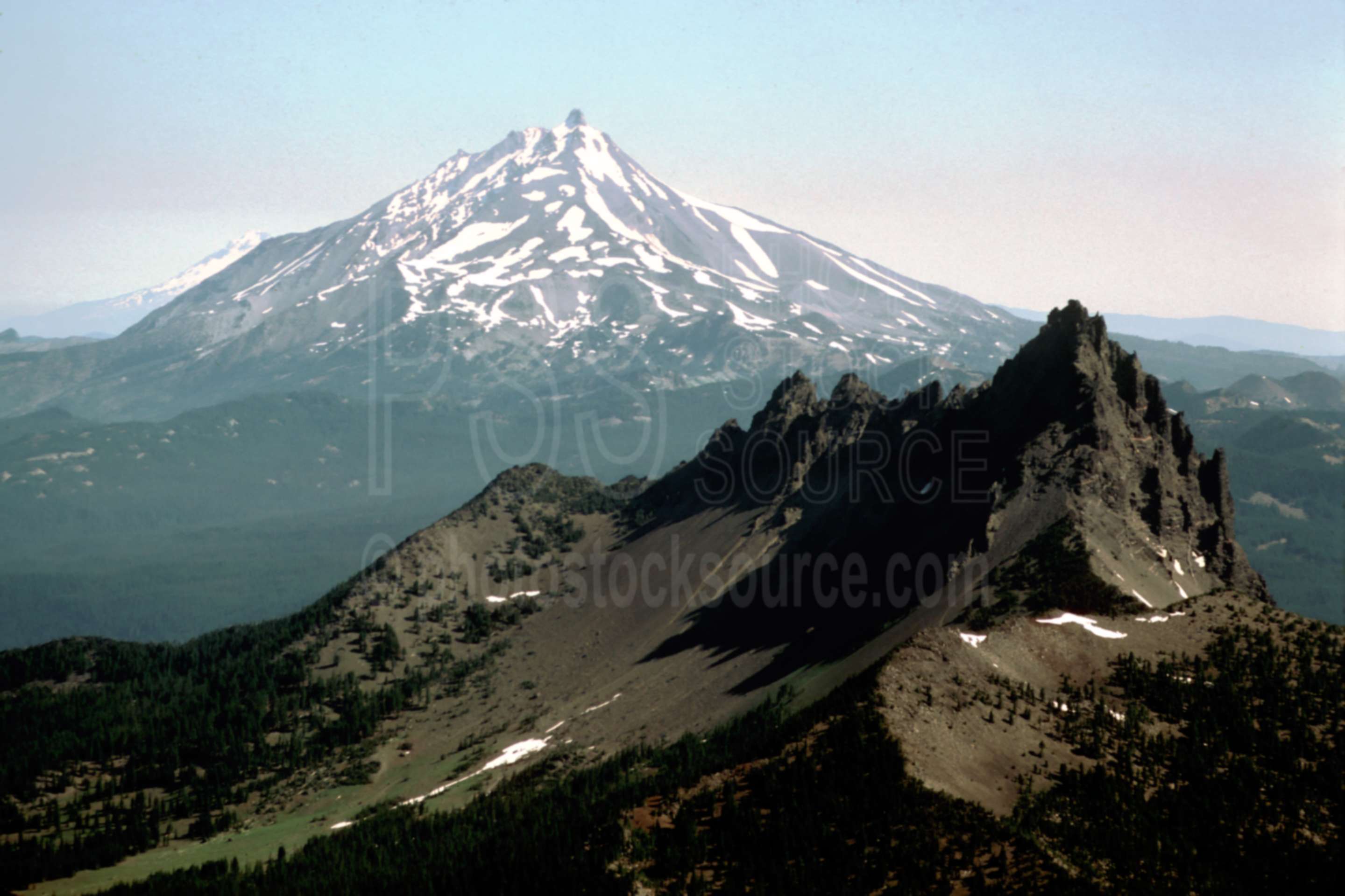 Jack and Mt. Jefferson,aerial,mt. jefferson,three fingered jack,usas,mountains,aerials