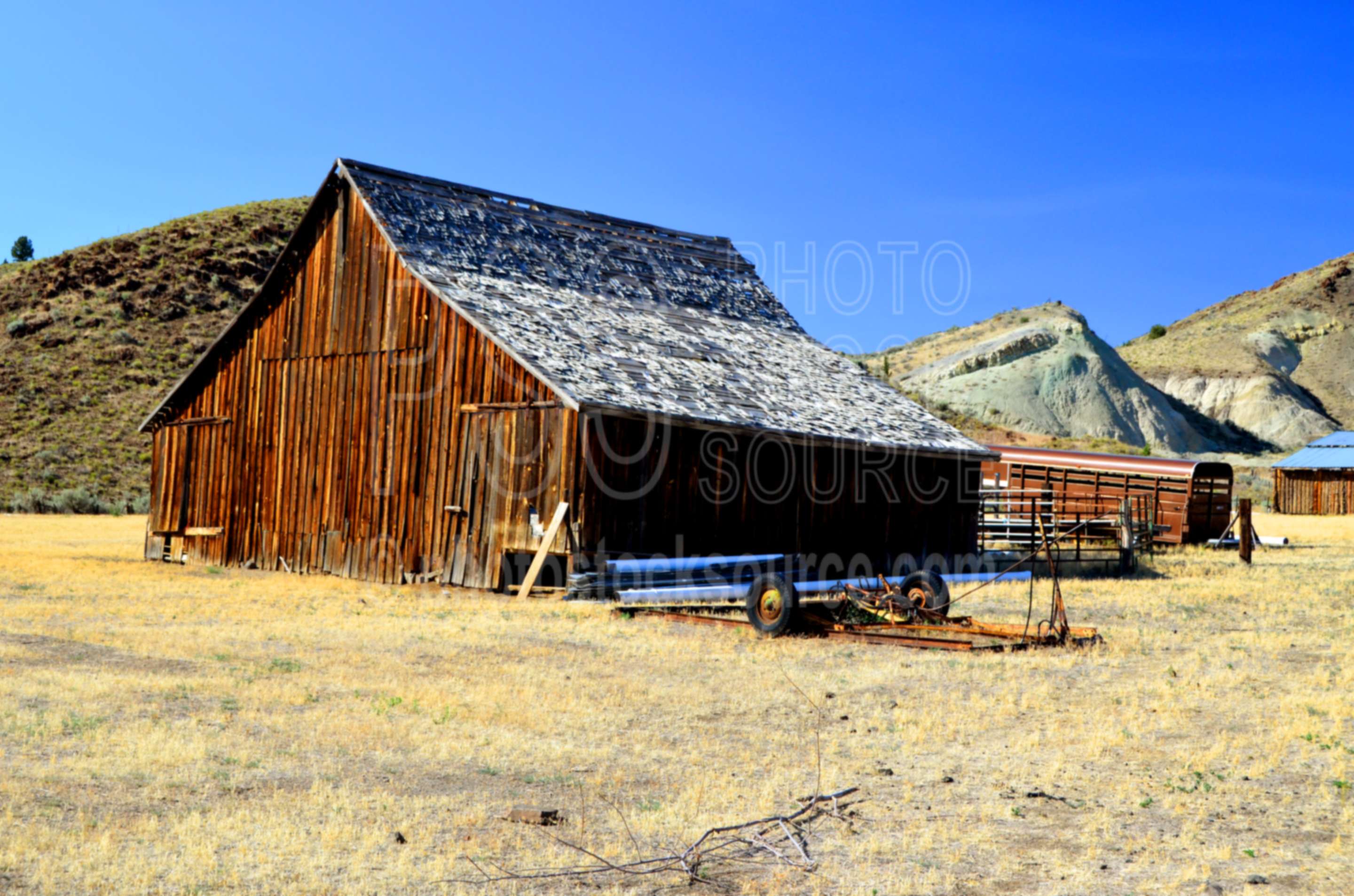 Wooden Barn,barn,rural,sagebrush,fence,wooden