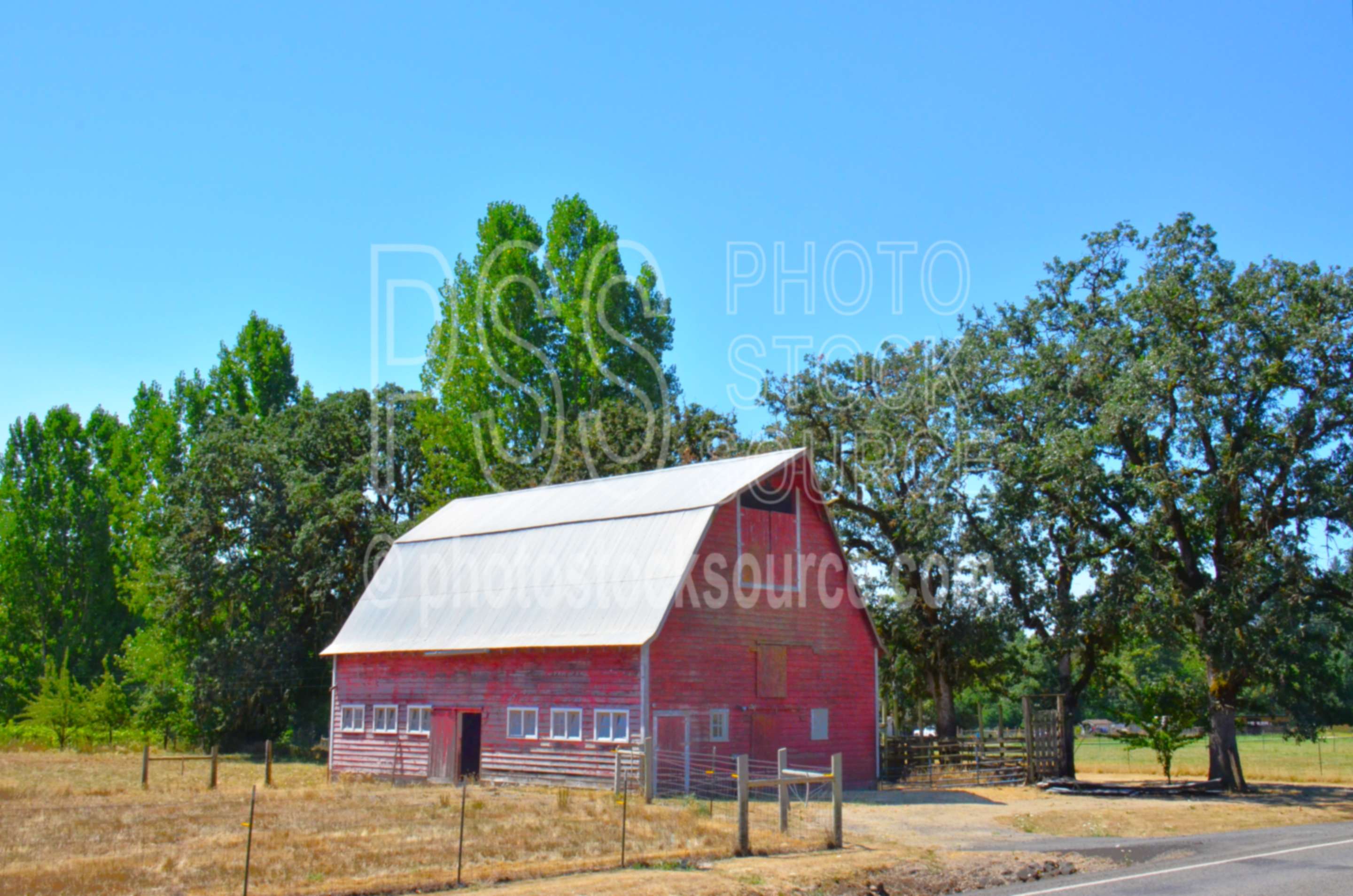Red Barn,barn,farm,trees,fence