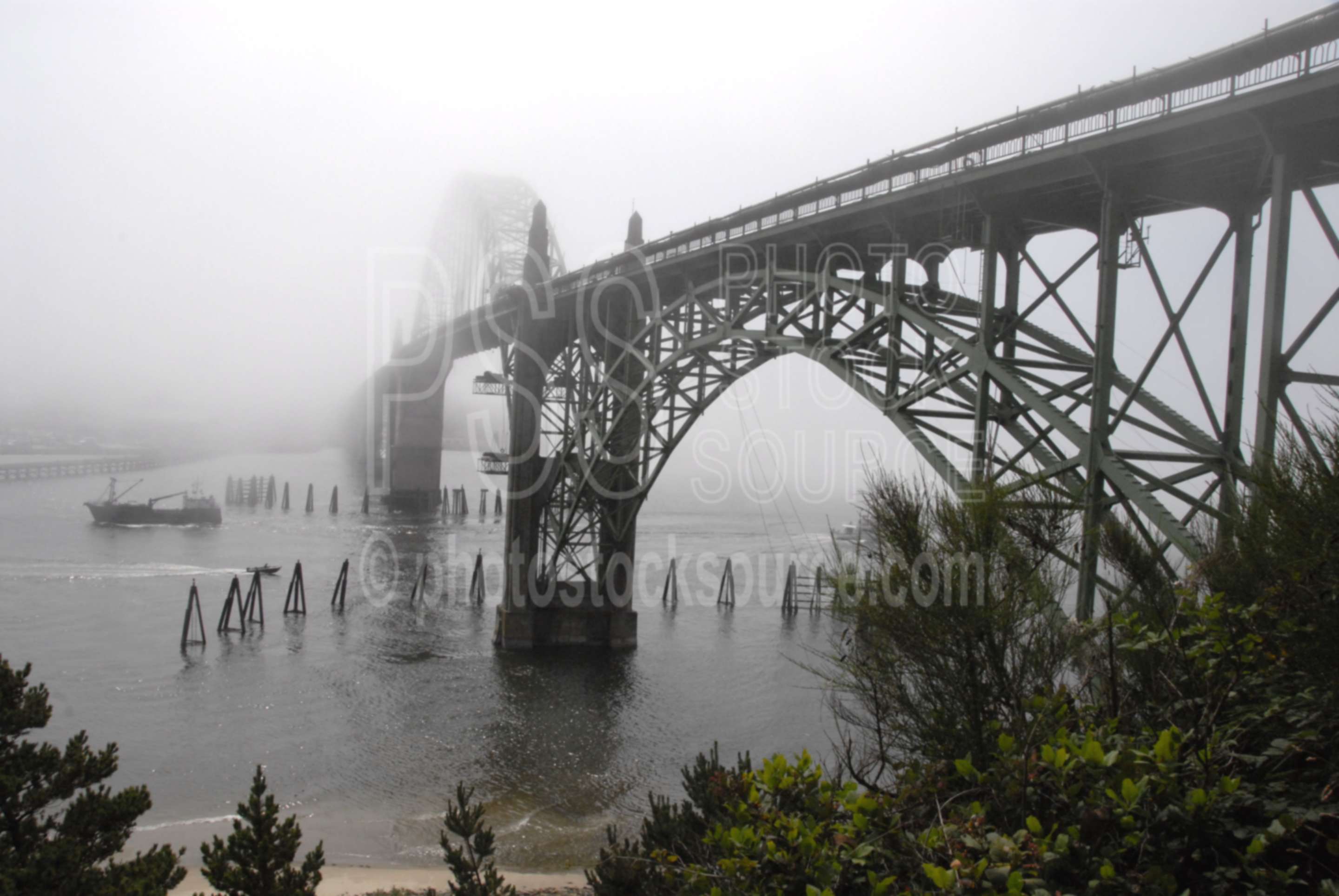 Yaquina Bay Bridge,bay,harbor,boat,architecture