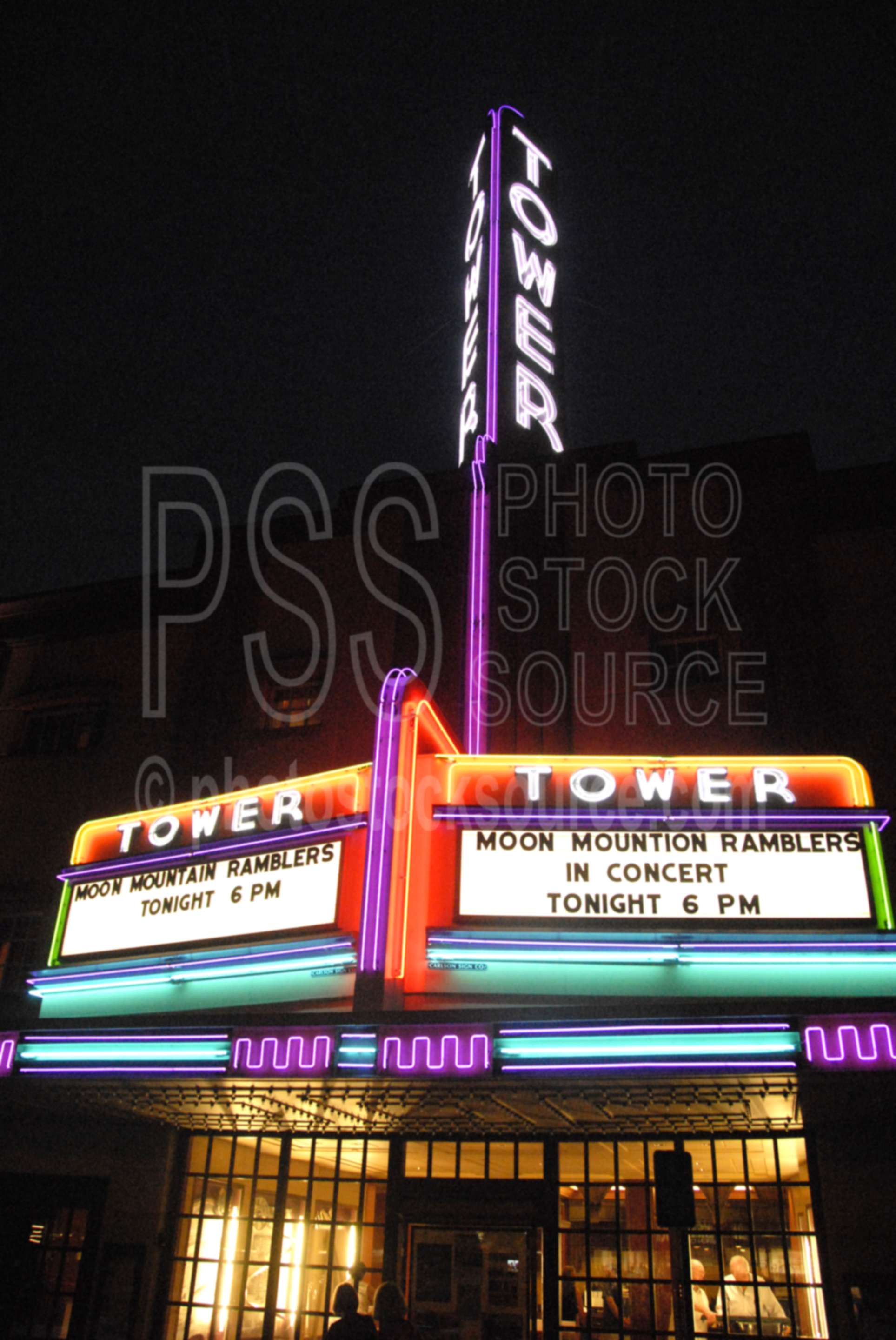 Tower Theater,cinema,movie house,theater,theatre,entertainment,sign,neon,movies,movie theaters