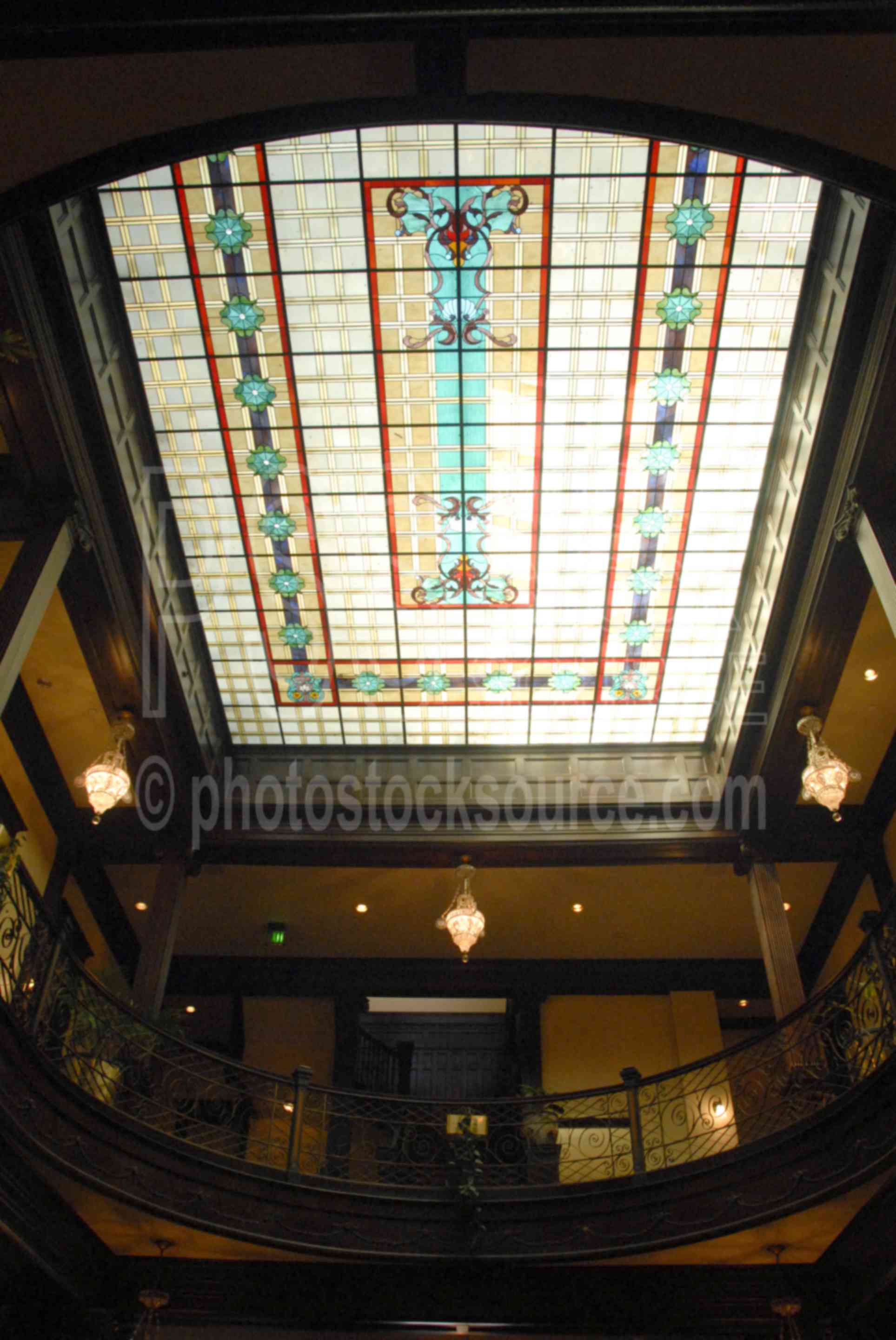 Stained Glass Ceiling,building,stained glass,ceiling