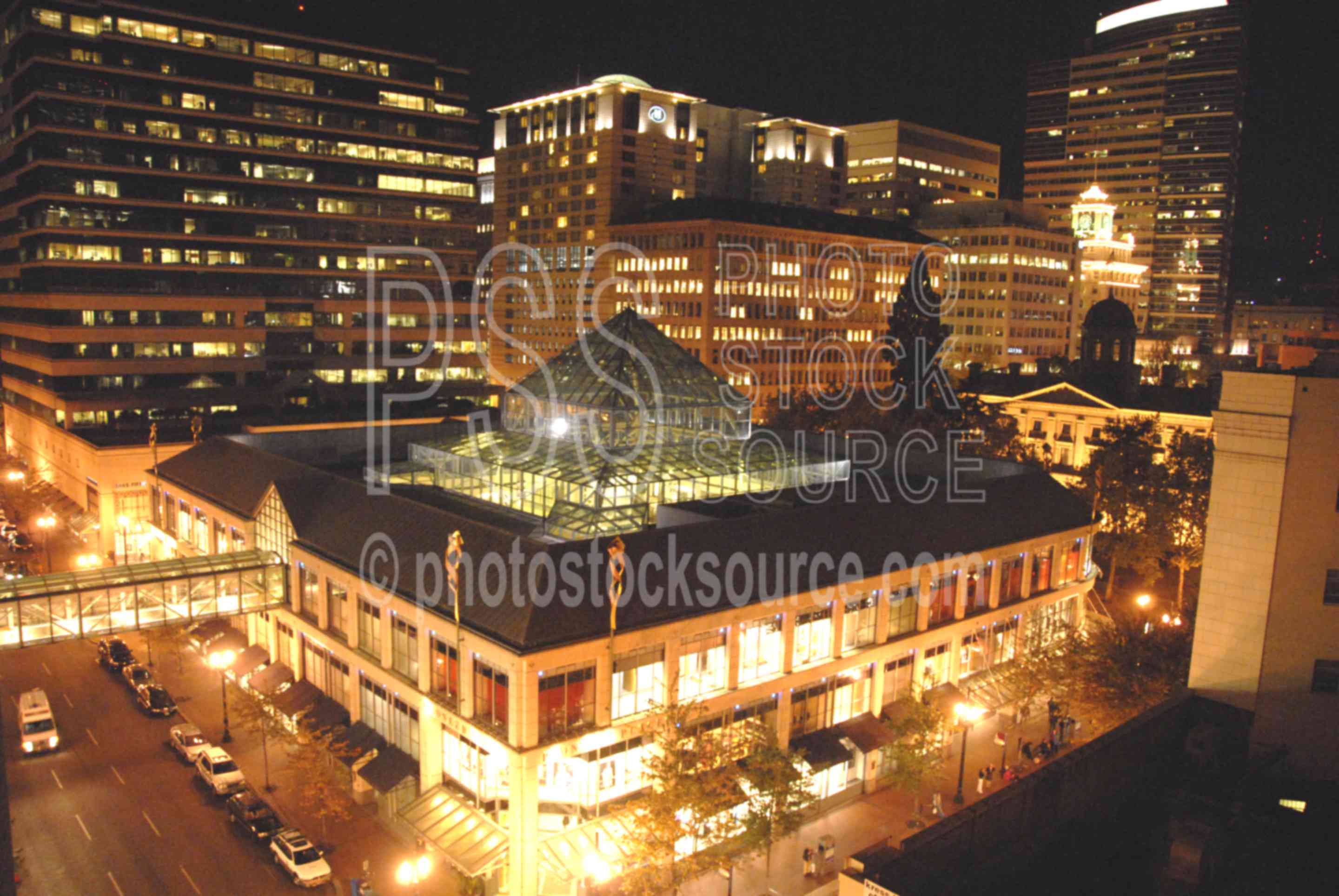 Pioneer Place at Night,night,lights