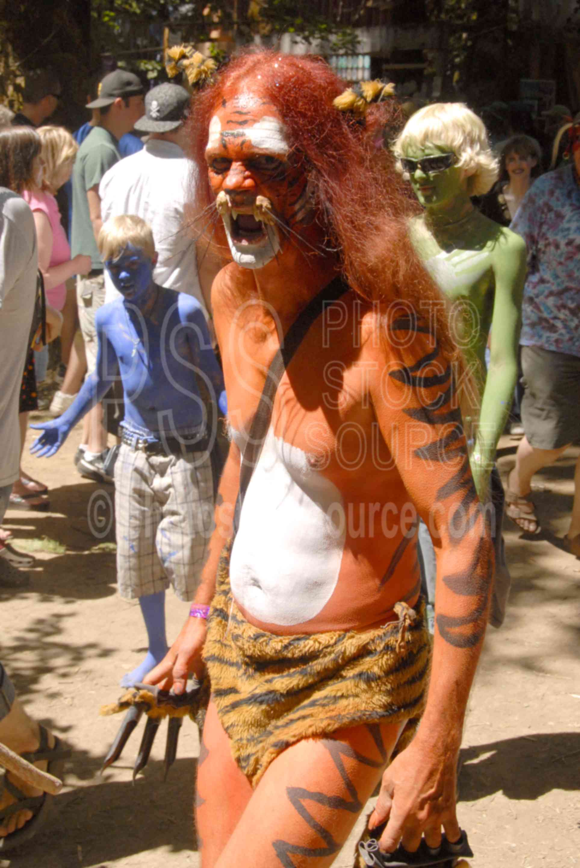 Tiger Man,entertainment,costume,people,fair,tiger