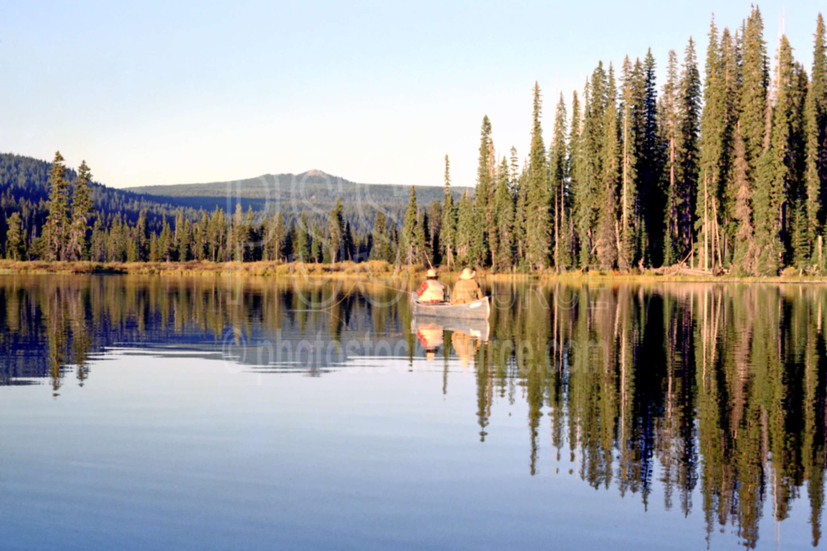 Gold Lake,canoe,fishermen,fishing,usas,lakes rivers