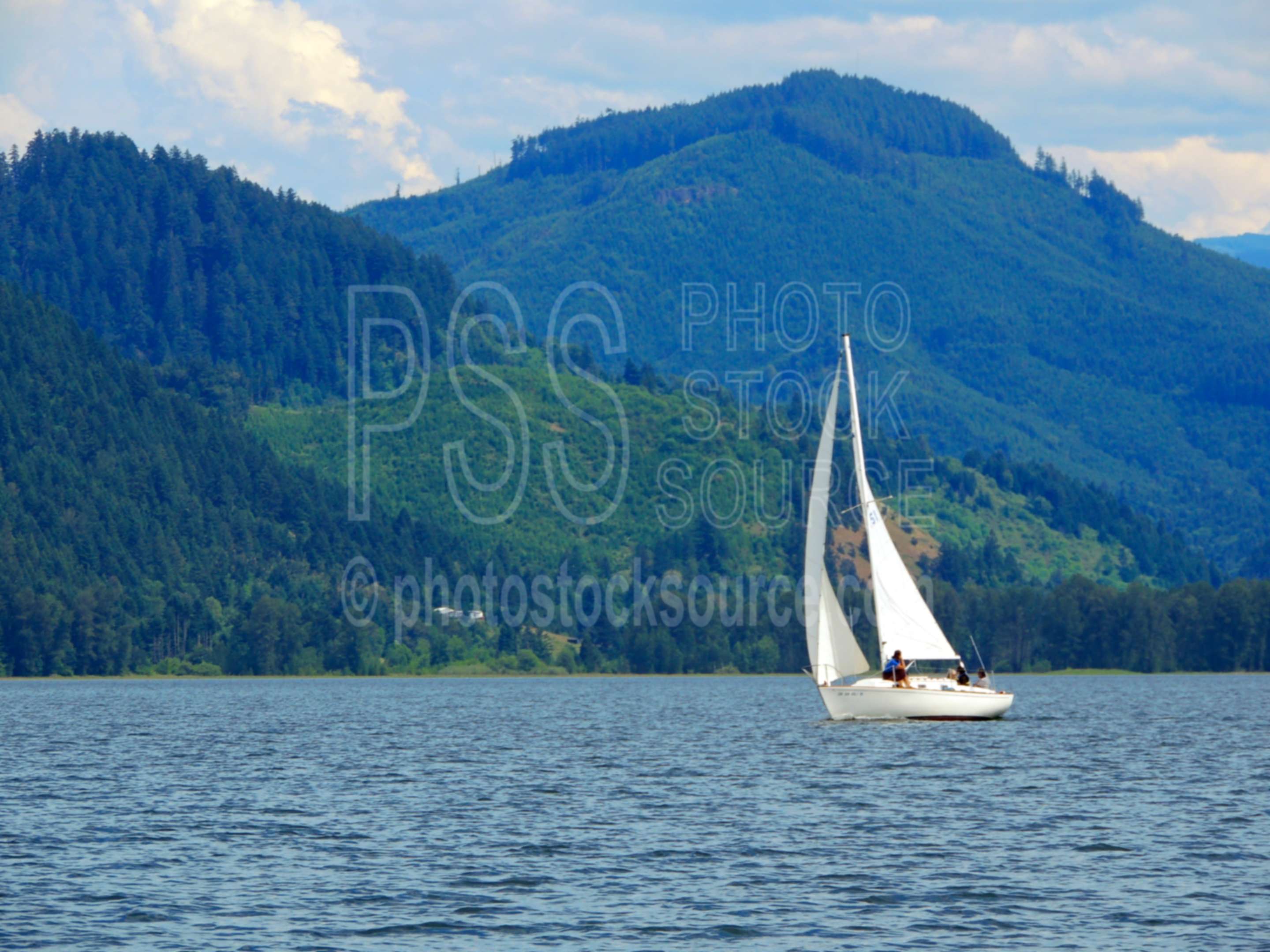 Sailing on Dorena Lake,lake,boat,sailboat,recreation,sail,sailing,tack,tacking
