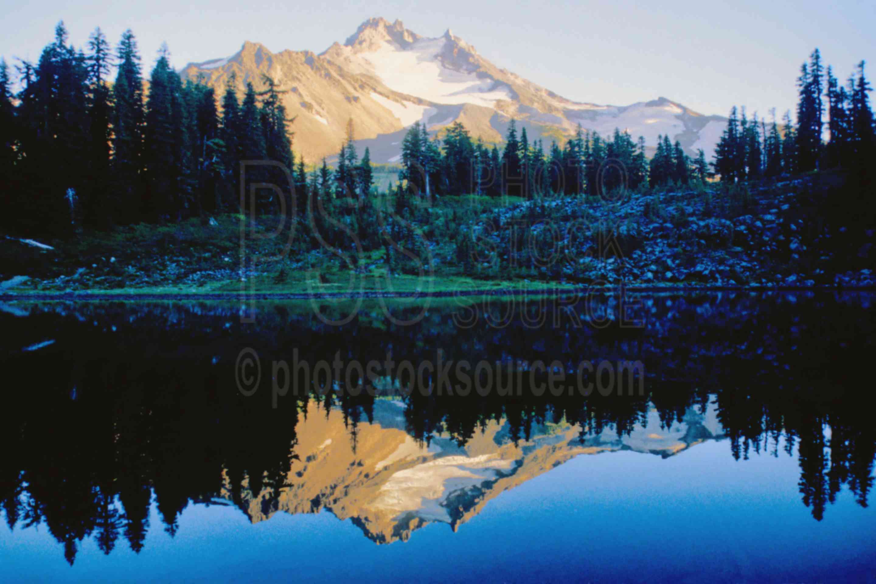 Mt. Jefferson, Rock Lake,mt. jefferson,rock lake,lake,sunset,mount,usas,lakes rivers,mountains