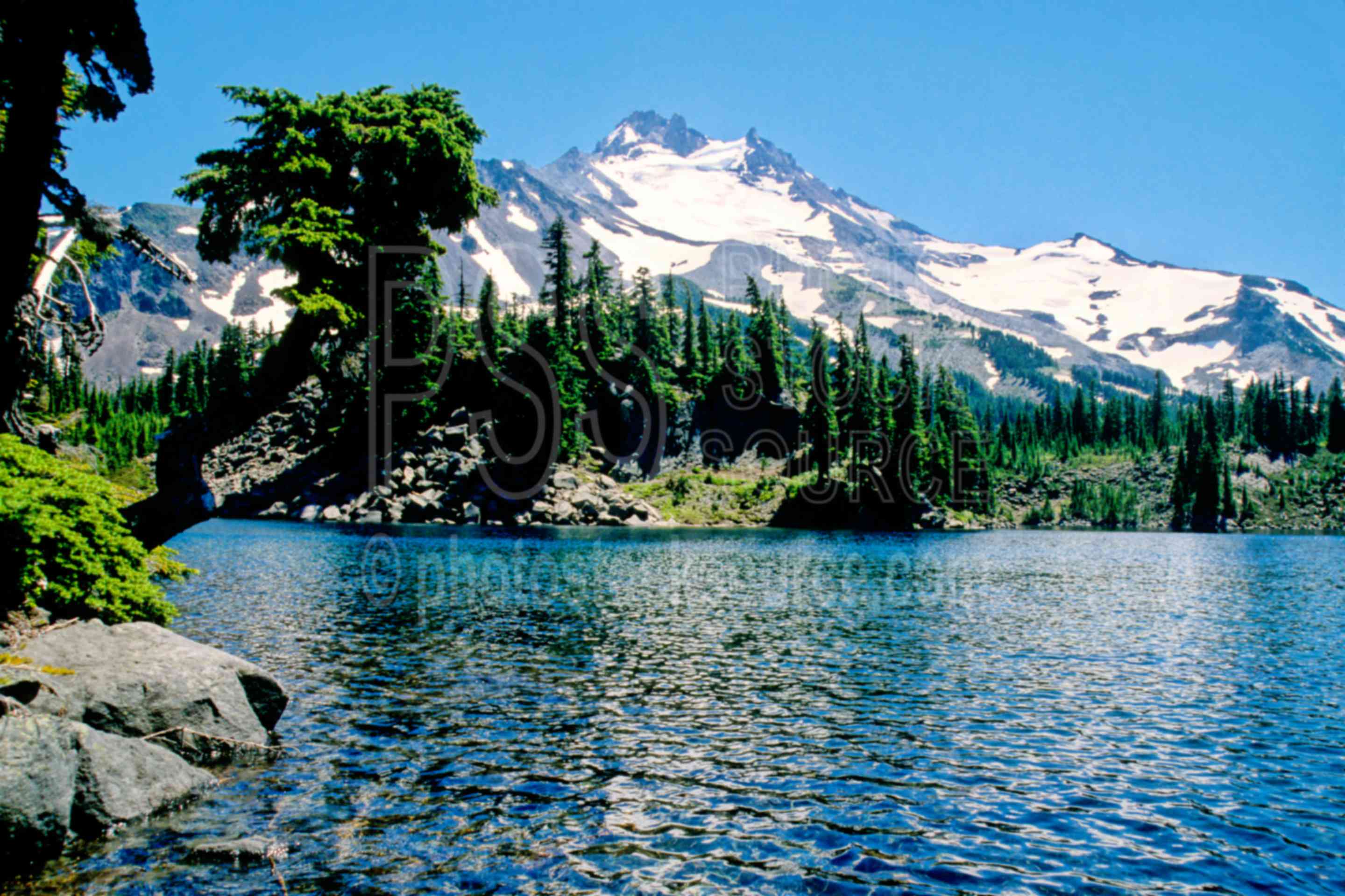 Mt. Jefferson, Bays Lake,jeff park,bays lake,lake,mount,usas,lakes rivers,mountains