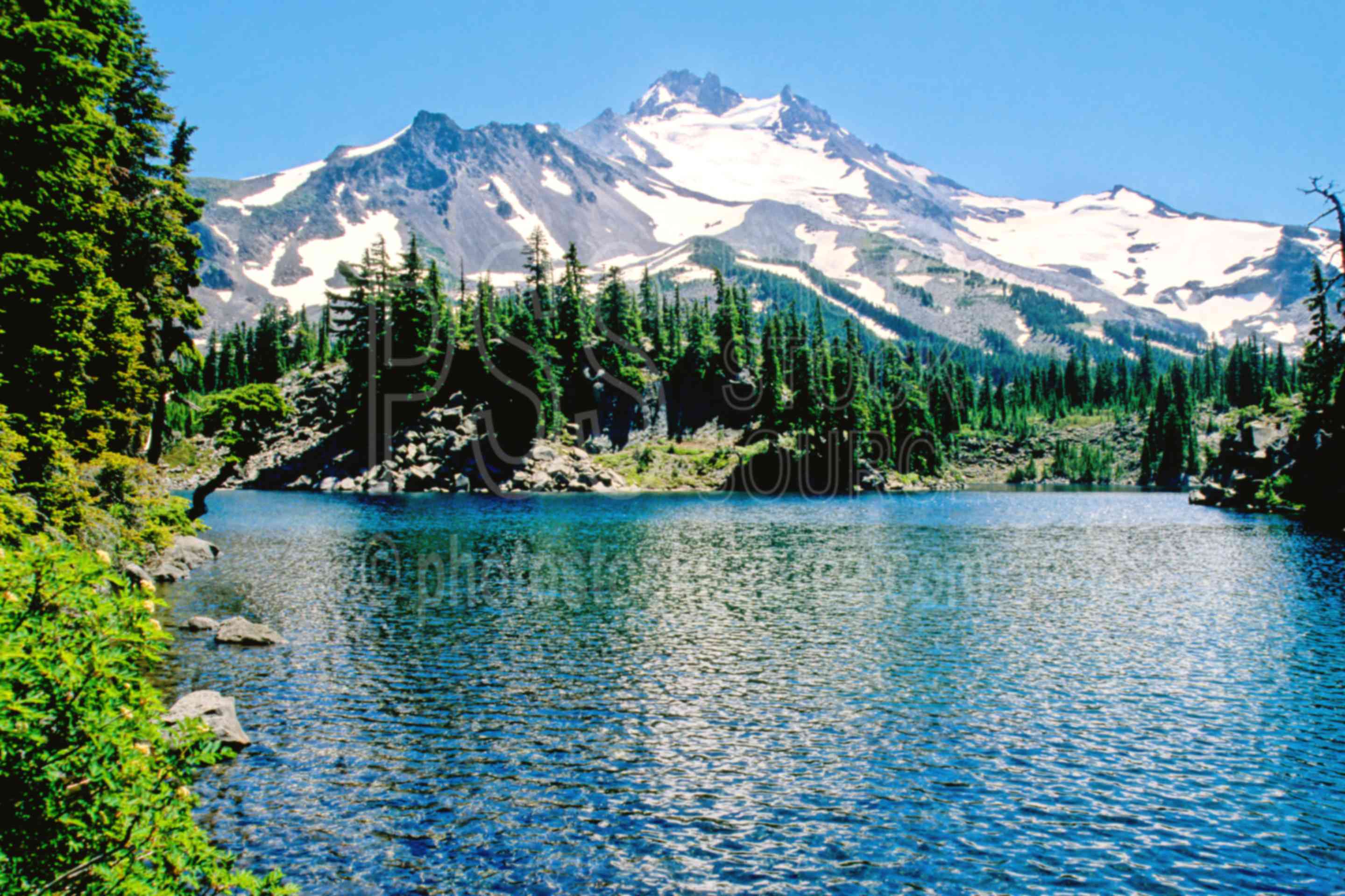 Mt. Jefferson, Bays Lake,jeff park,bays lake,lake,mount,usas,lakes rivers,mountains