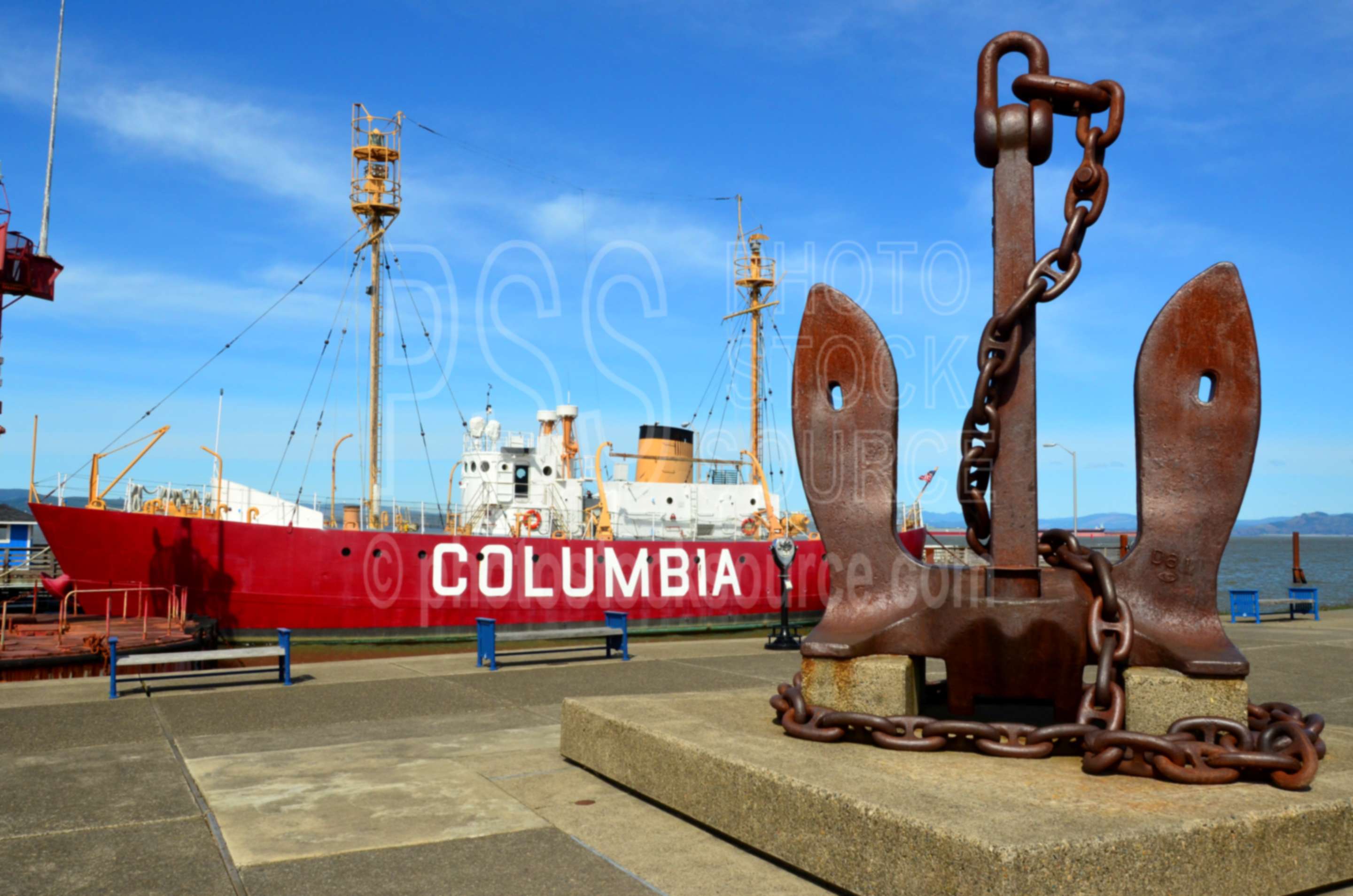 Lightship Columbia and Anchor,lightship,light,navigation,maritime.anchor,ships