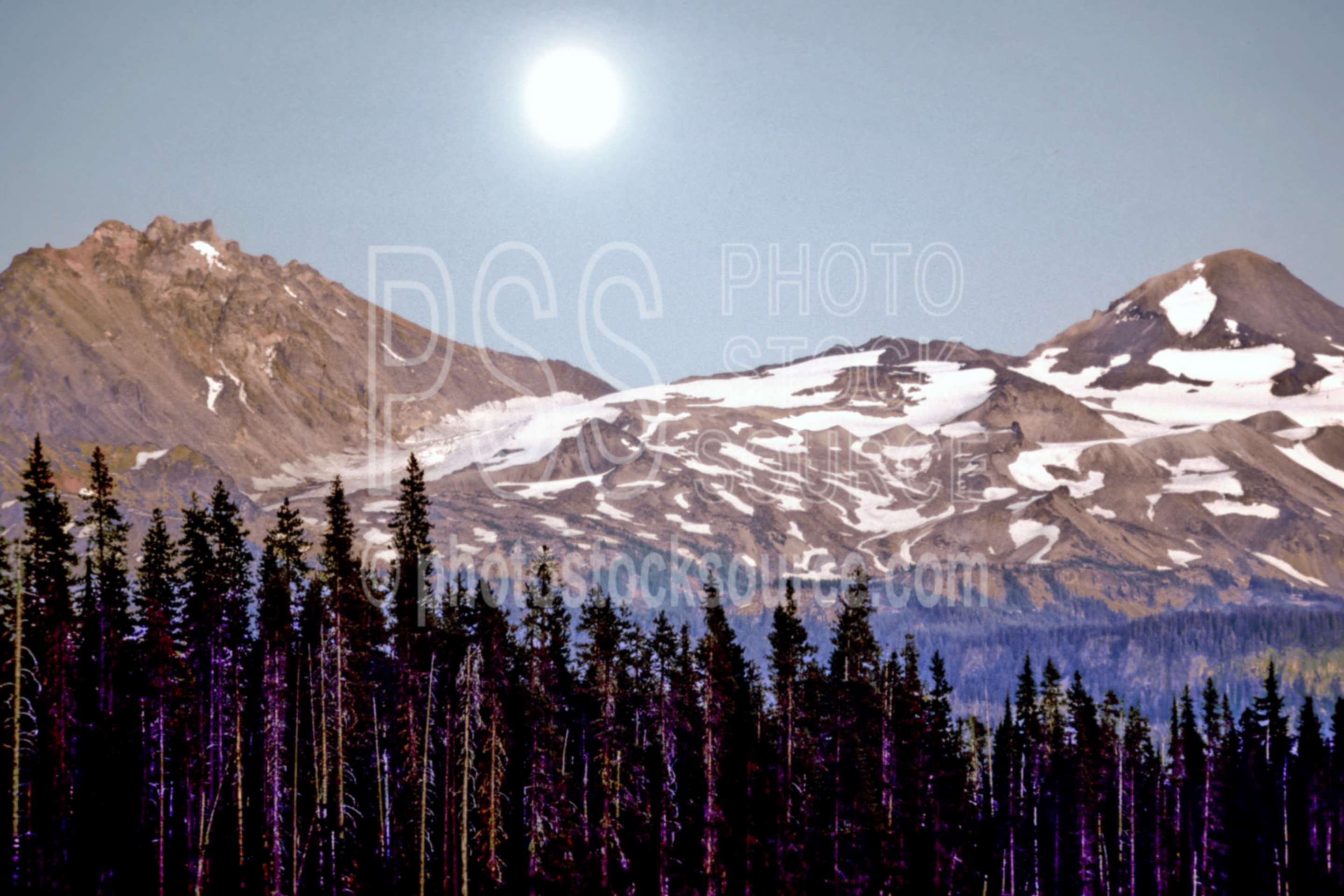 Moonrise over Sisters,scott lake,moon,moonrise,middle sister,north sister,lake,night,usas,lakes rivers,mountains