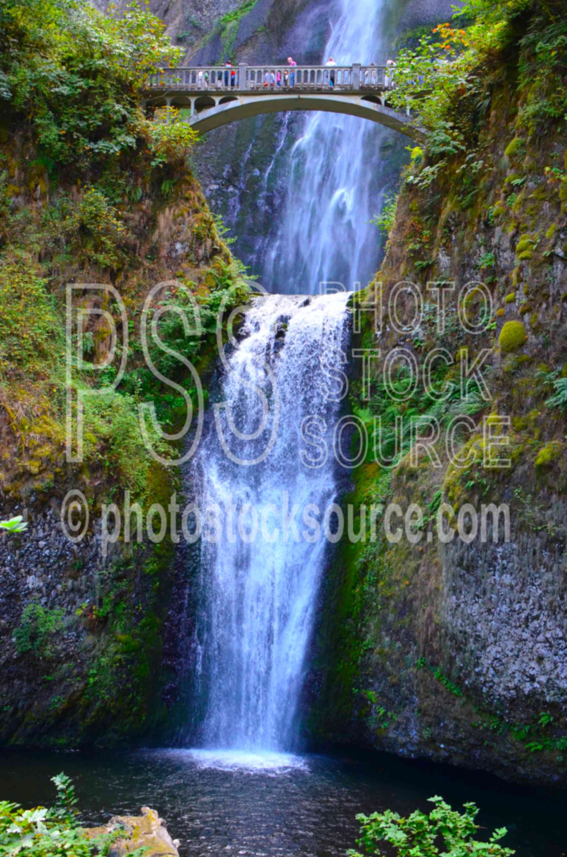 Multnomah Falls,waterfall,falls,bridge,tallest